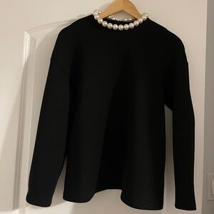 Jeweled neckline blouse